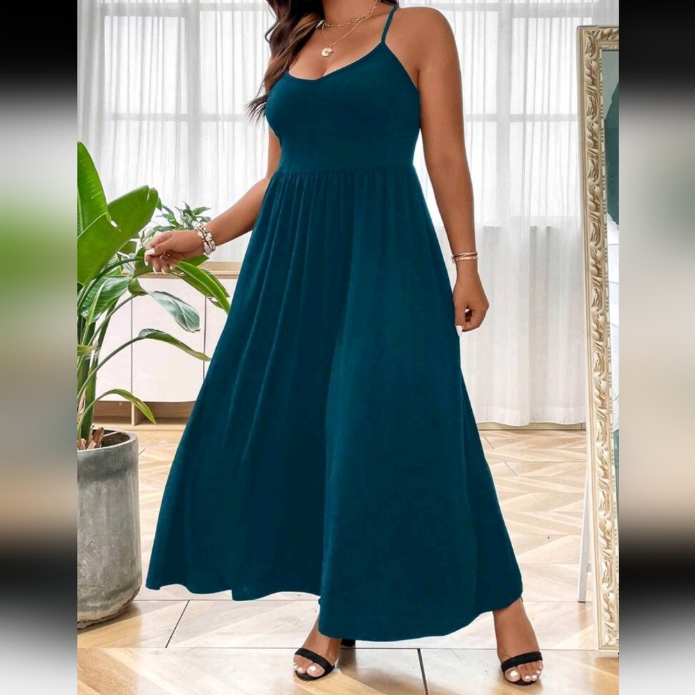 SHEIN Teal Maxi Dress